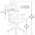 AnthroDesk - La Chaise Ergonomique à Dossier Haut - Rouge-Capacité: 250lbs