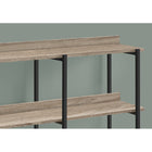 Monarch Specialties - 2218 Table D'Appoint 48 po L - Console Taupe Foncé/Metal Noir-Assemblage requis: des instructions illustrees et tout le materiel sont fournis pour plus de commodite (des outils supplementaires peuvent être necessaires)