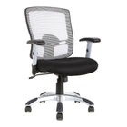 Fauteuil bureau TygerClaw en filet à dossier moyen (TYFC2319)-Recouvert de filet noir doux et durable