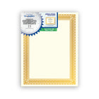 Geographics - Certificats  Rome papier cartonné - Feuille d'or - 8,5" x 11" - Paquet de 15-Compatible avec les imprimantes à jet d'encre et laser