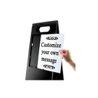 Headline Sign - Chevalet personnalisable, noir, 26 1/2 po x 10 1/2 po-Les encarts standard de 8 1/2 po x 11 po sont faciles à personnaliser