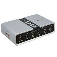 StarTech  Carte de son externe USB 7.1 à adaptateur audio avec audio numérique SPDIF-Prise en charge de la sortie audio 7.1 dans une carte de son externe compacte et portative
