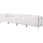 Flash Furniture – Mobilier de salon HERCULES Imagination, cuir blanc, 4 modules (ZBIMAGSET8WH)-113 larg. x 28,50 prof. x 27,25 haut. (po)