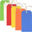 JAM Paper - Étiquettes pour emballage-cadeau avec ficelle, moyen, 2,38 x 4,75 po, multicolore, 60/paquet (39197127)-Étiquette-cadeau idéale pour les anniversaires, les fêtes, les mariages, les fêtes de fin d’année, les fêtes de naissance et toute autre occasion de cadeaux.