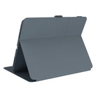 Speck - Coque Balance Foilio avec Microban pour iPad Pro 12.9" (2018-2022) - Gris orageux/Charcoal-Les aimants situés sur le couvercle arrière vous permettent de protéger l'objectif de votre appareil photo lorsqu'il n'est pas utilisé