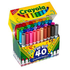 Marqueurs à trait large lavables Crayola, paquet de 40-Le marqueur Crayola Broad Line est un outil de dessin polyvalent avec une pointe conique