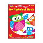 TREND enterprises Inc. - Livre d'activités à section effaçable, My Alphabet Book Owl-Stars!,  prématernelle, maternelle-Livre à couverture souple avec des pages effaçables pour les jeunes enfants qui pratiquent la motricité de base, la lecture, lâ€™écriture et la correspondance