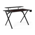 Emerge Bureau de jeu Vizon - 47 po, noir-Bureau de jeu stratifié noir en fibre de carbone
