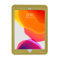 Étui de protection CTA Digital avec béquille rotative pour iPad 10.2" Gen 7 et 8, Air 3 et 10.5" Pro - Jaune-L'étui rigide résistant aux chocs protège l'iPad des chutes et des collisions