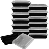 Heim Concept - Plats pour préparation de repas pour aliments, ensemble de 12-Comprend : 12 contenants de préparation de repas de qualité supérieure pour aliments, avec leurs couvercles