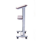 Luxor – Lutrin mobile à hauteur ajustable (LX-ADJ-DW), 40 lb, noyer foncé et gris-Cadre robuste en acier poudré et tablettes en bois stratifié