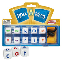 Apprentissage junior Roll A Word-Une collection de dés de dix lettres pour générer la construction de mots