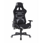 Brassex - Chaise de Jeu Carla - Noir/Gris-Tissu Gris