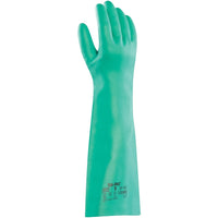 Ansell – Gants résistants aux agents chimiques, nitrile, 22 mils, 18 po de longueur, vert, taille 11, 12 paires (SAY004)-Longueur : 18 po