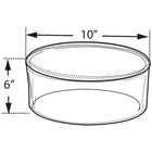 Azar Displays – Support cylindrique transparent, 10 x 6 po (556905)-10 haut. x 6 larg. x 1/8 épais. (po)