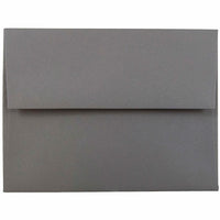 JAM Paper Enveloppes format invitation avec fermeture gommée, 4 3/8 x 5 3/4 po, gris, 1000/paquet-Gris