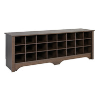 Prepac – Banc à compartiments pour le rangement de chaussures ESS-6020, 60 po, espresso-Ce banc polyvalent à double usage est doté de cases individuelles qui sont assez spacieuses pour accueillir une paire de chaussures pour hommes de taille 13