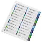 Avery – Intercalaires de table des matières Double Column à 2 colonnes - 24 onglets - paq./1 - multicolores-Onglets multicolores, intercalaires papier