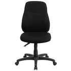Flash Furniture - Chaise de travail pivotante ergonomique et polyvalente, dossier moyen, tissu noir (BT90297M)-Chaise de travail contemporaine