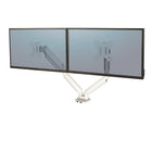 Fellowes - Support articule pour deux moniteurs serie Platinum, blanc-Double connectivite USB integree pour un accès pratique aux appareils