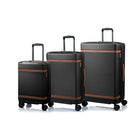 Champs - Ensemble de 3 valises extensibles de la "Vintage III" - Noir-De la collection Vintage III