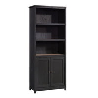 Sauder Cottage Road Bibliothèque avec 3 Tablettes - 71.5" H - Finition Raven Oak (431262)-Le Standard - Finition Raven Oak - Bois D'ingénierie