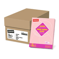 Staples - Papier à copies recyclé à 30 % - couleurs pastel - lettre - 8 1/2 po x 11 po - rose - 5000 Feuilles-8 1/2 po x 11 po