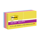 Post-it - Feuillets super collants - 2 po x 2 po - Collection Summer Joy - 720 feuilles - Paquet de 8-Repositionnable, adhère à presque toutes les surfaces