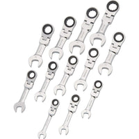 Dynamic Tools – Ensemble de 12 clés à cliquet mixtes réversibles, métriques, 8 à 19 mm-Comprend : 8, 9, 10, 11, 12, 13, 14, 15, 16, 17 18 et 19 mm