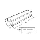 Azar Displays – Plateau étroit de luxe, 11,75 x 2,88 po, 4/paquet (556202)-Dimensions : 11,75 larg. x 2,88 prof. x 2 haut. (po)