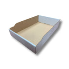 Abbey Industries - Boîtes de rangement à dessus ouvert, blanc, 12 po x 18 po x 4 po, paq. de 50-Parfaites pour ranger des fournitures et de l'inventaire