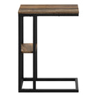 Monarch Specialties - 3673 Table D'Appoint - 25 po H/Faux Bois Brun/Metal Noir-Dimensions du produit: 18,25 pouces L x 10,25 pouces P x 25,25 pouces H