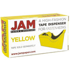 JAM Paper – Ensemble de travail et de bureau, agrafeuse et dévidoir à ruban, jaune (3378YE)-Nos agrafeuses et dévidoirs à ruban sont très robustes et durables! Fabriquée en plastique dur de haute qualité avec une finition lisse et une base en caoutchouc lestée pour prévenir le glissement.