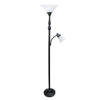 Elegant Designs – Lampe de sol à incandescence, restauration bronze (LF2003-RBZ)-Fini en restauration bronze