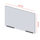 Avant de pare-haleine modulaire Mark Maker - Acrylique transparent 1/4" - panneau de 47,5" Lx31,5"H - 2 rails inférieurs de 12"-Fabriqué à partir d'acrylique transparent de 1/4".