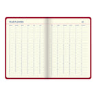 Letts - Agenda perpétuel 5 ans Icon - 8-1/4" x 5-3/4" - Rouge-Une semaine sur 2 pages