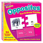 TREND enterprises Inc. Ensemble de casses-tête éducatifs sur les différences, 48 pièces-Jeu de casses-tête épais en deux pièces pour apprendre l’anglais de base