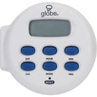 Globe - Minuterie numérique de 24 heures, pour l'intérieur-Minuterie numérique robuste pour l'intérieur à prise de courant à contact de mise à la terre; programmable à 7 jours  