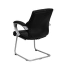 Flash Furniture – Fauteuil d’appoint de direction métallique, noir (H9637L3SIDE)-Couture blanche contrastante
