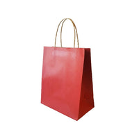 Wamaco - Sacs de magasinage Kraft couleur, 8 x 4,75 x 10,5 (po), rouge, paquet de 100-Sacs de magasinage Kraft couleur