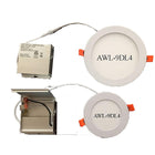 AWL - Panneau rond lumineux DEL 4", 10W, intensité réglable, paquet de 2-750 Lumens