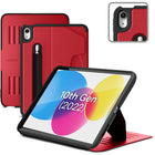 Étui folio magnétique Zugu pour iPad 10e génération 10,9 pouces (2022) et iPad A16 11e génération (2025) - Rouge (cerise)-Couverture folio magnetique en rouge (cerise)