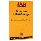 Jam PaperM” Papier de couleur orange, format légal, 100 feuiiles/paquet-Dimensions : 8,5 larg. x 14 long. (po)