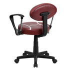 Flash Furniture - Fauteuil fonctionnel à motif de football, brun-Dossier en forme de ballon de football et siège rond