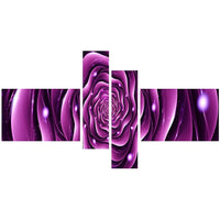 Designart – Grand imprimé sur toile, rose violette (PT3007-279)-Impression