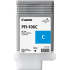 Canon – Réservoir d'encre cyan PFI-106 (130 ml) pour IPF6300 / 6300S /6400 / 6400S / 6400SE / 6450-Cyan