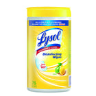 Lysol - Lingettes Désinfectantes - Agrumes - Paquet de 75-Élimine 99,99 % des virus et des bactéries