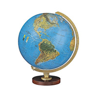 Replogle - Globe terrestre de bureau illuminé Livingston, 12 po, bleu-Carte en relief
