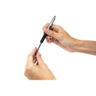 Zebra - Stylo à bille rétractable F-402 - 0,7 mm - noir - paquet de 2-Pince en métal robuste qui permet rangement facile et accessibilité