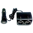 Koolatron - Prise allume-cigare 12V avec connexion USB-Dotée de deux ports USB, cette prise se branche sur la prise 12V de votre véhicule et nécessite une alimentation minimale